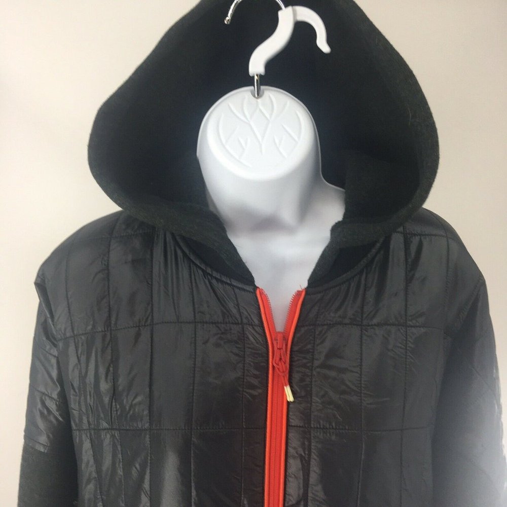 Cotopaxi Kusa Hybrid Llama Wool Hooded Puffer Bomber Jacket Womens XL Charcoal